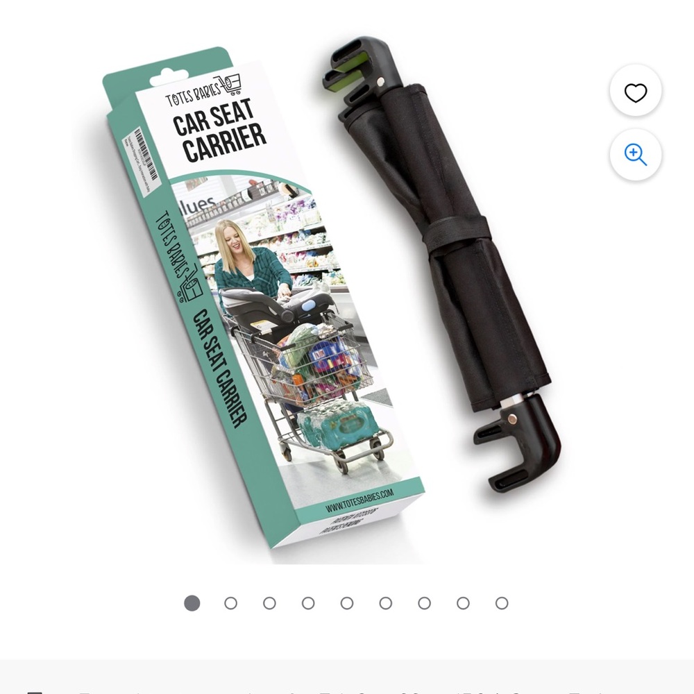 Car seat carrier for shopping carts!